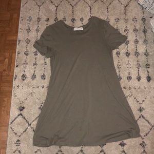Olive green t shirt dress